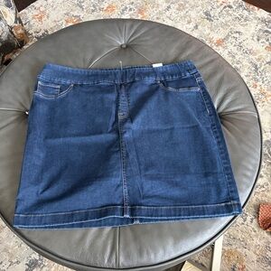 Chico's Indigo Denim Mini Skirt
